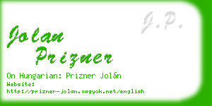 jolan prizner business card